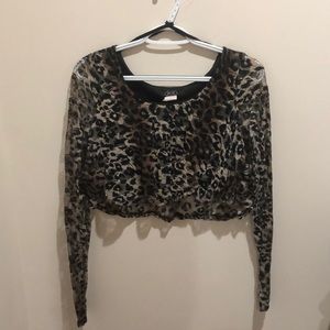 Cheetah printed Crop top, rain drop.